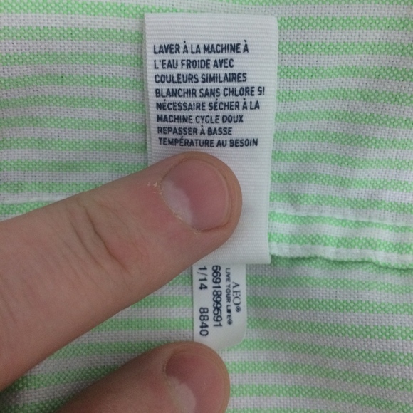 American Eagle Outfitters Mens M Slim Fit Shirt - Picture 8 of 8